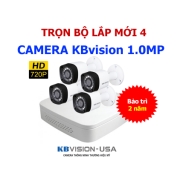 Trọn bộ 4 Camera KBvision 1.0MP