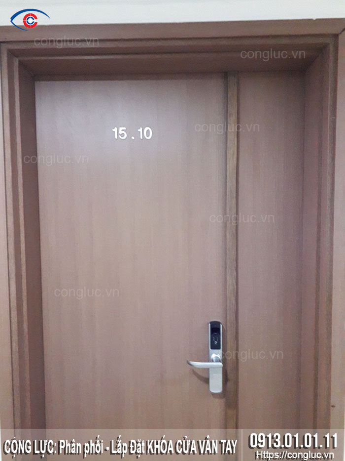 Lắp khóa cửa vân tay căn hộ 1510 tòa nhà SHP Hải Phòng