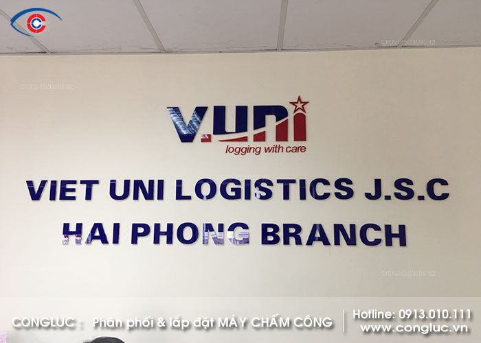 Lắp máy chấm công tại văn phòng Việt UNi CN Hải Phòng