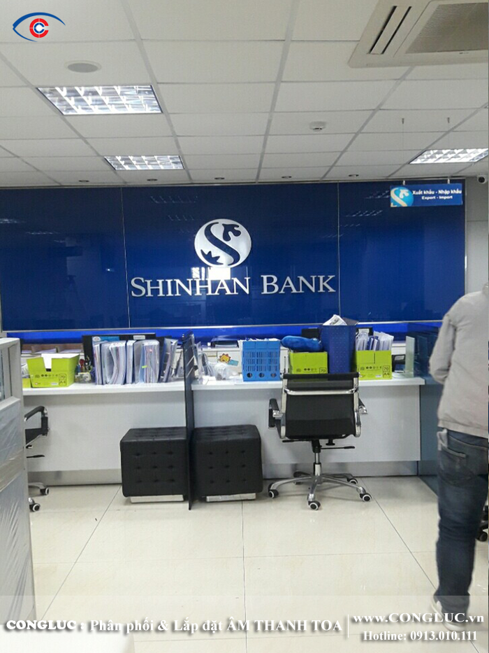 lắp âm thanh toa tại ngân hàng Shinhan Việt Nam Hải Phòng