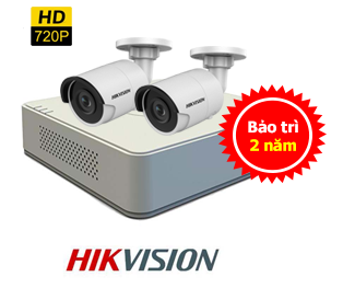 Lắp trọn bộ 2 mắt camera Hikvision tại chợ Sắt Hải Phòng