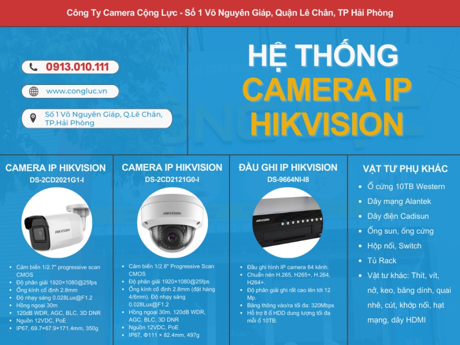 Camera cộng lực cung cấp lắp hệ thống camera ip hikvision công ty Re-teck hải phòng