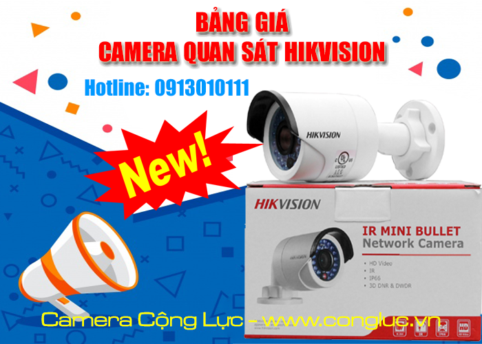 Bảng giá lắp đặt Camera Hikvision mới nhất