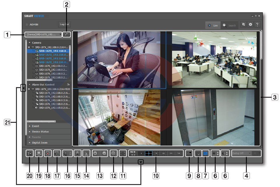 Phần mềm Smart Viewer xem camera samsung qua máy tính