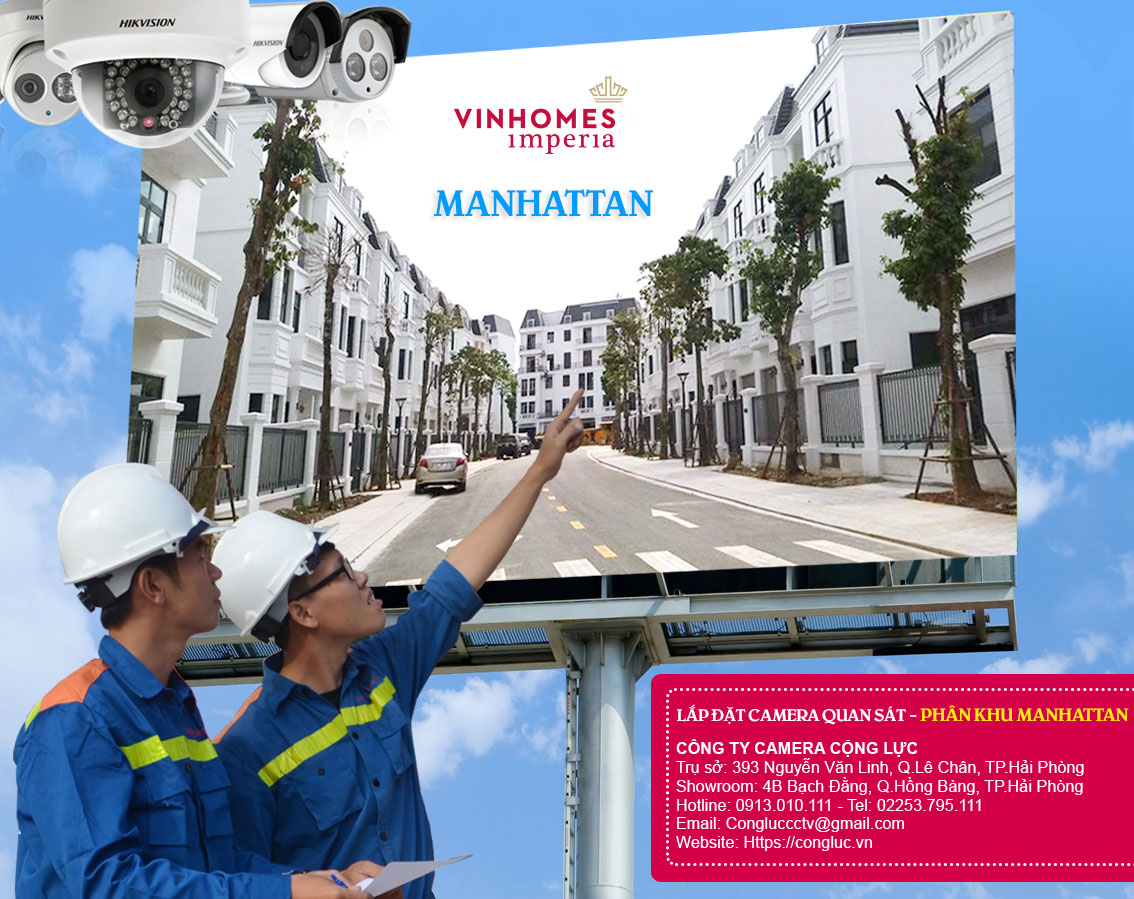 lắp đặt camera quan sát phân khu manhattan vinhomes imperia hải phòng