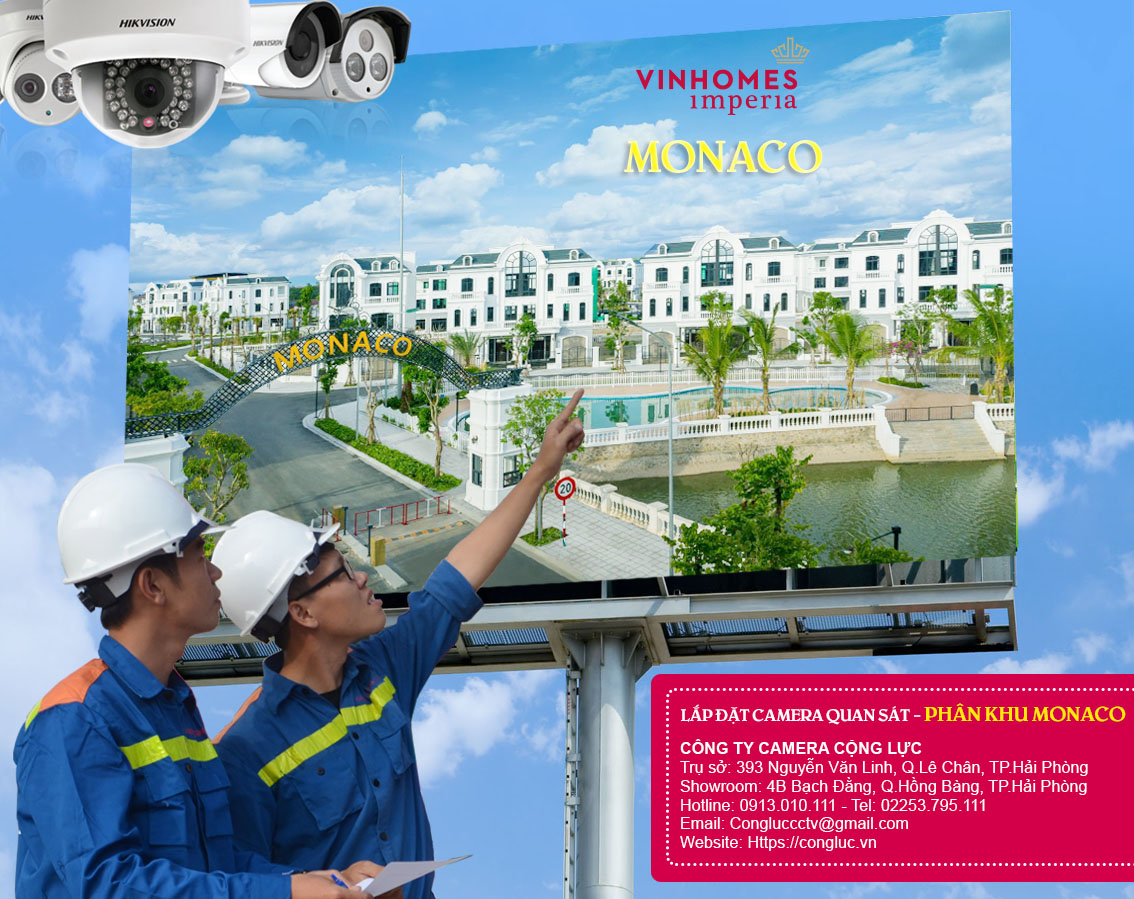 Lắp đặt camera quan sát phân khu monaco vinhomes imperia hải phòng