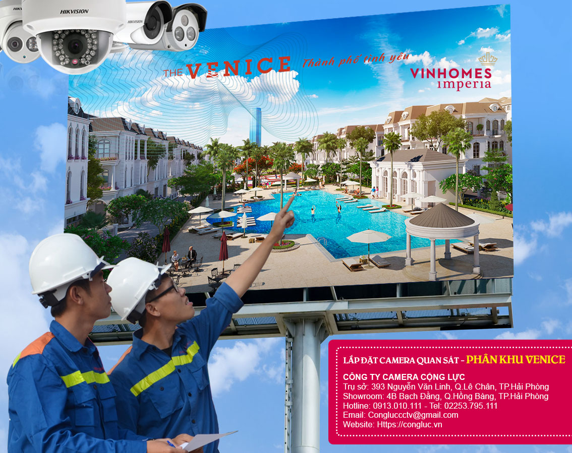 lắp đặt camera quan sát phân khu venice vinhomes imperia hải phòng