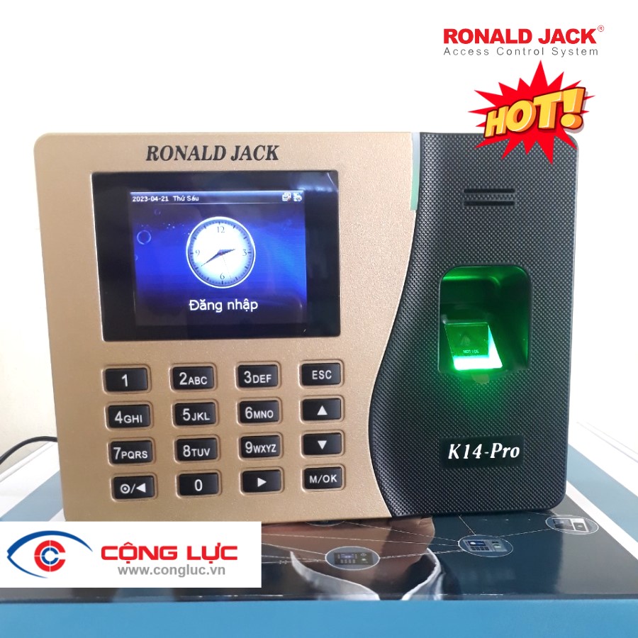 bán máy chấm công vân tay Ronald Jack K14 PRO giá rẻ tại Hải Phòng