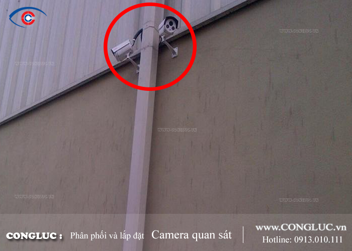 Lắp đặt camera giám sát ngoài trời tại công ty sewon vina