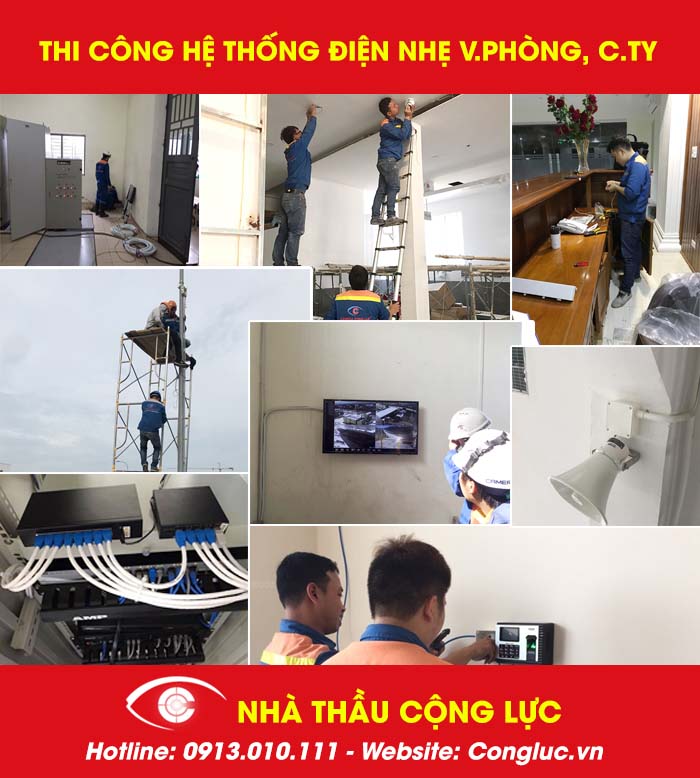 cộng lực thi công hệ thống điện nhẹ văn phòng công ty