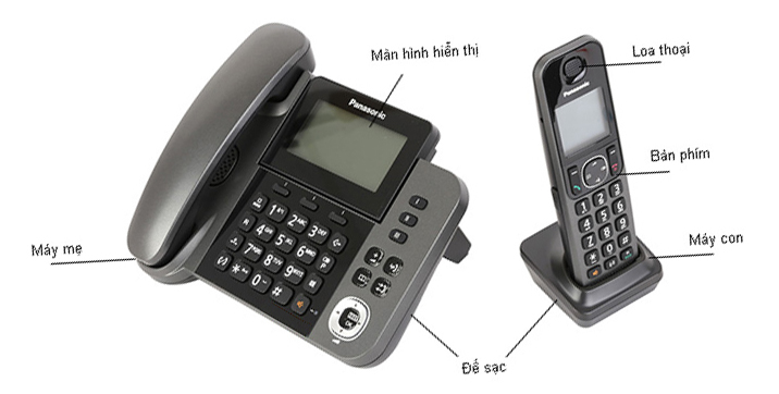 Bán điện thoại bàn Panasonic KX-TGF310 máy mẹ máy con giá rẻ
