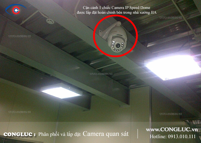 Lắp đặt camera IP Speed Dome Samsung tại nhà máy IIA