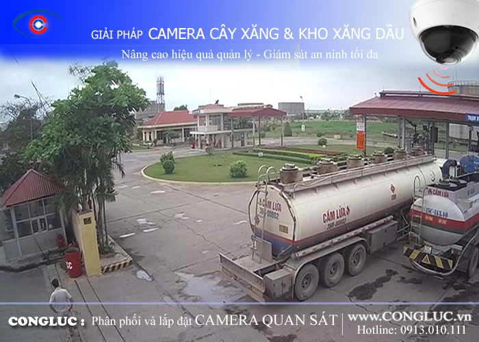 Giải pháp lắp đặt camera quan sát kho xăng dầu và cây xăng