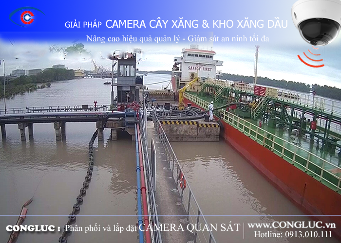 Giải pháp lắp camera giám sát an ninh cảng xăng dầu