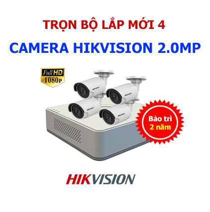 Lắp đặt trọn bô camera hikvision 2.0mp cho gia đình chị Thơm