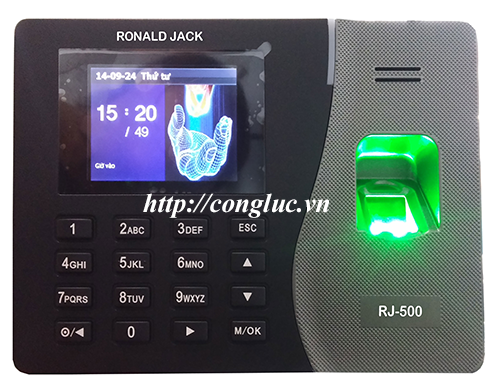 Lắp máy chấm công vân tay Ronald Jack Rj500id tại quán Cafe 1986