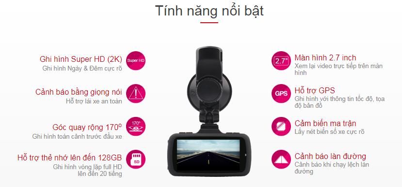 Bán camera hành trình VietMap K9 Pro chinh hang